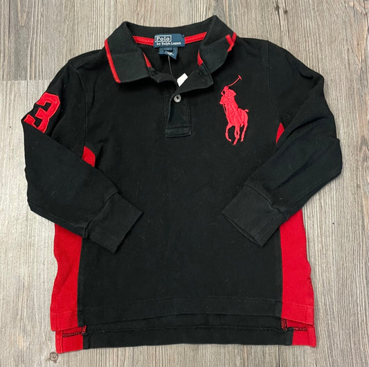 Black  Polo Ralph Lauren LS, 4Y