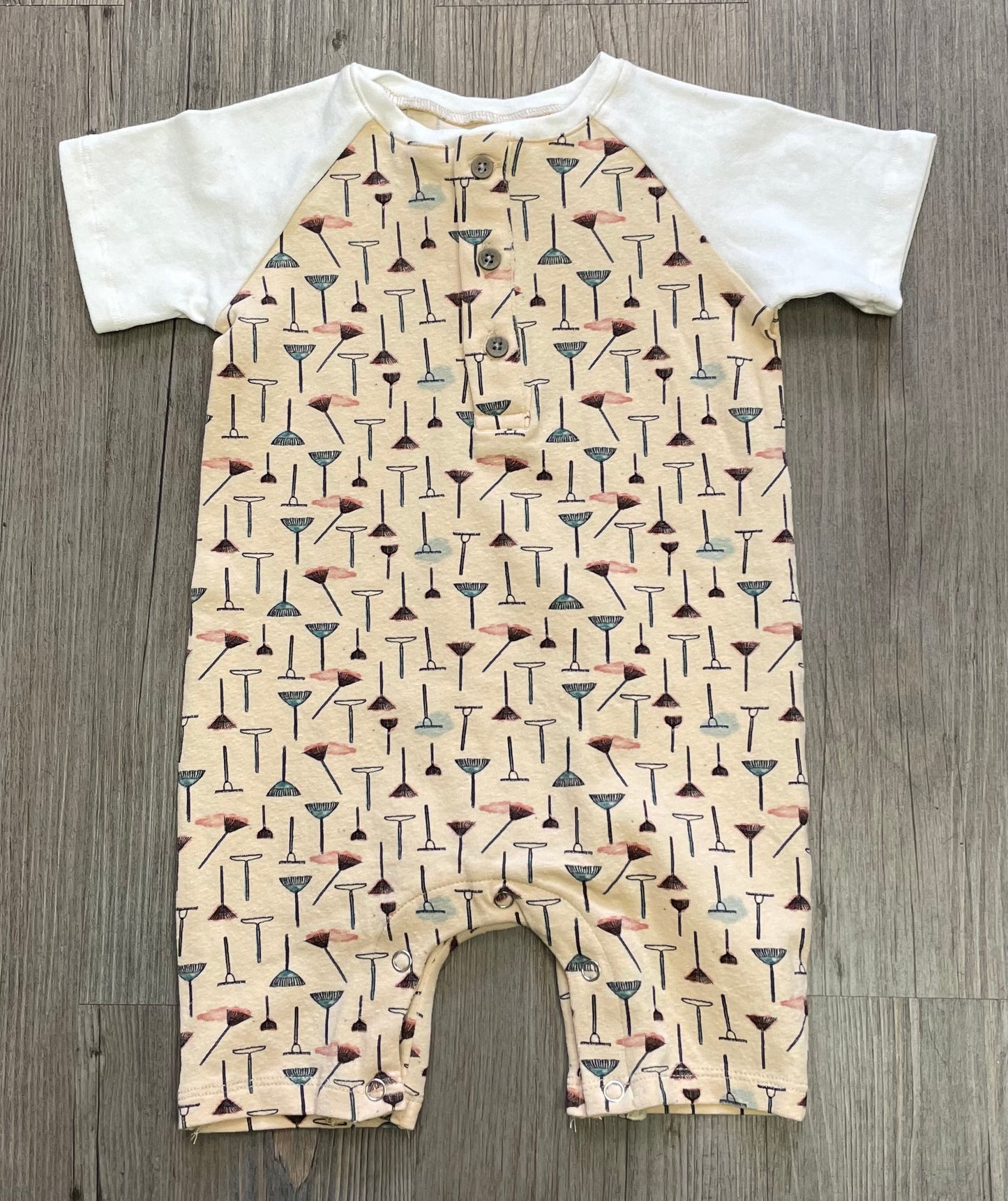 Beige  Ettie*H Rake Onesie, 9-12M