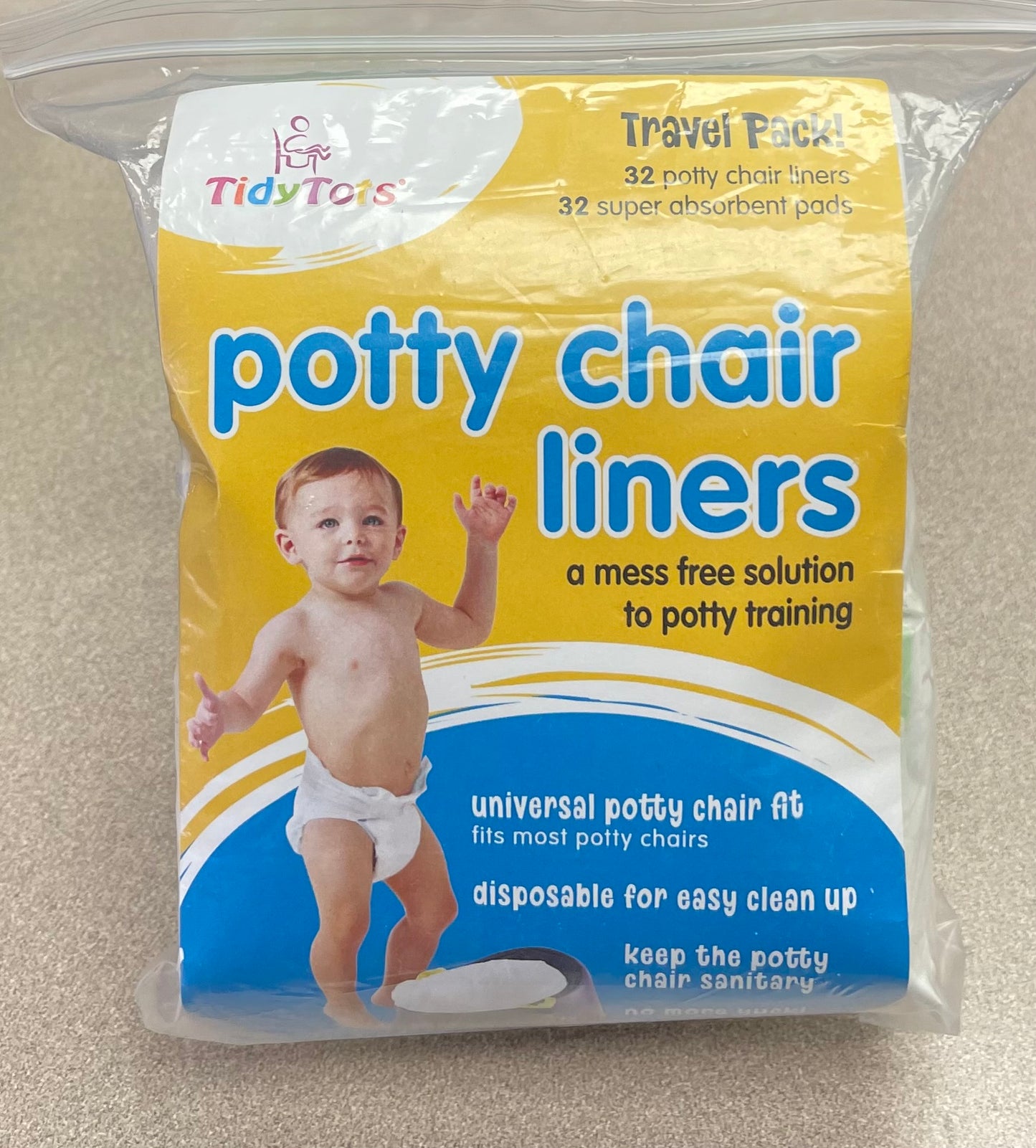 White  Tidy Tots Pottyseat Liner, 32pcs
