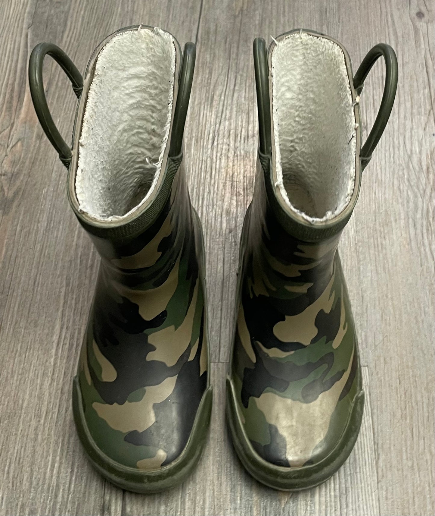 Camo  Camo Lined Rain Boots, 9T