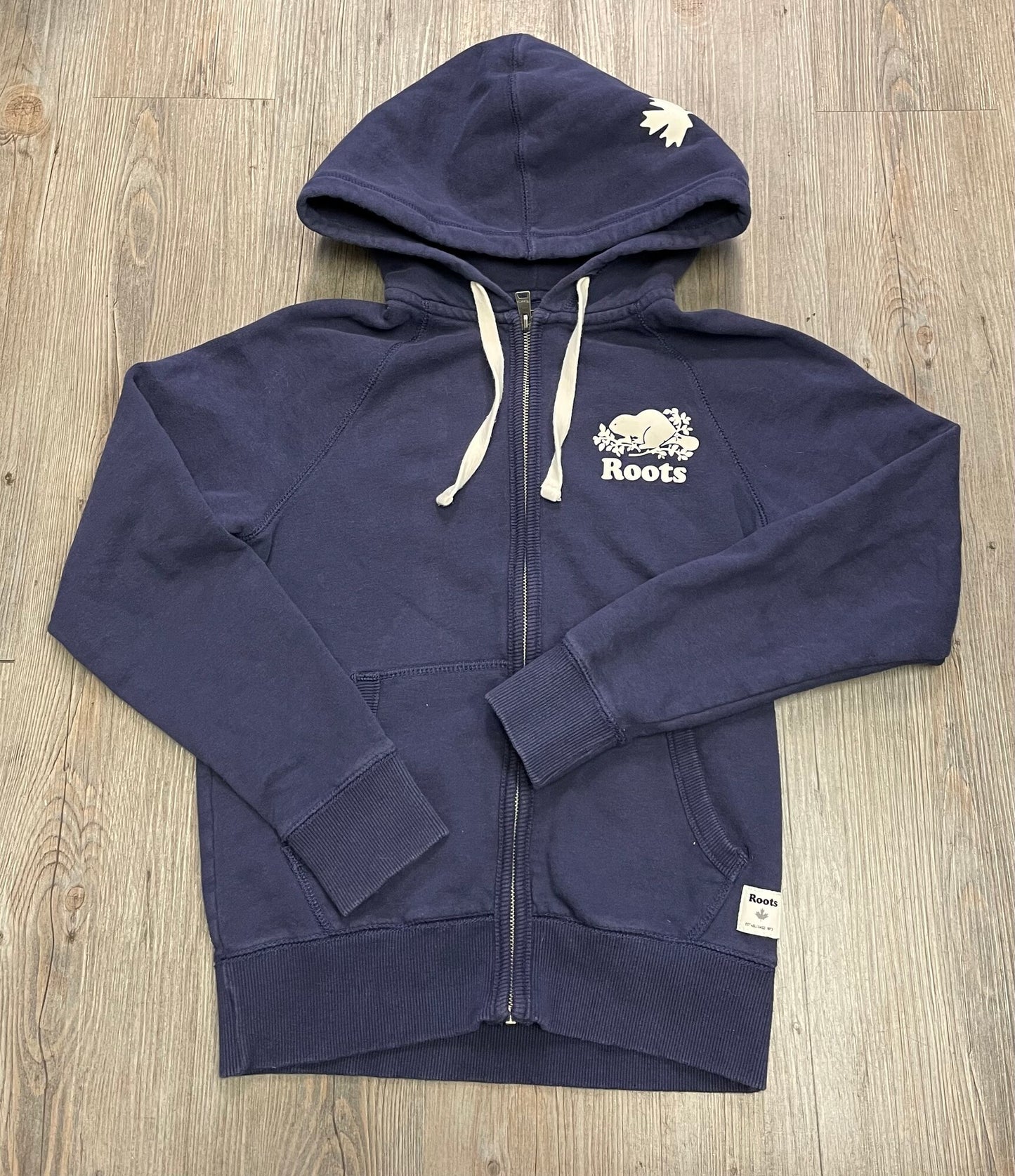 Navy  Roots Zip Hoodie, 14Y+