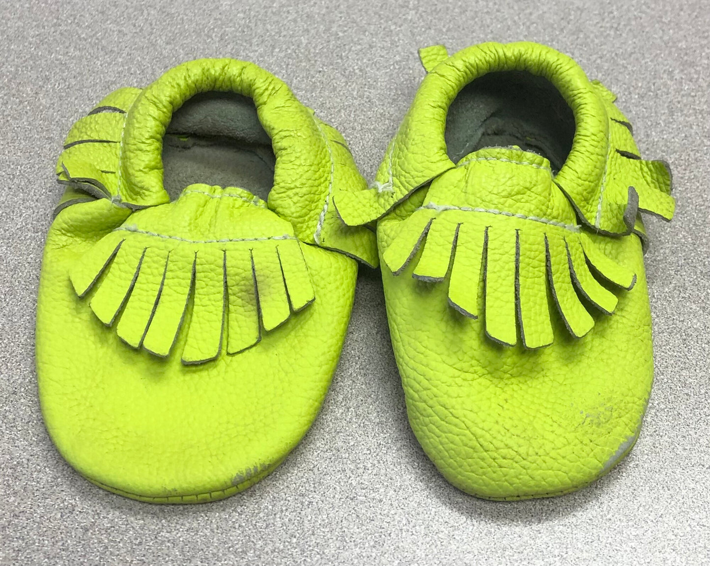 Lime  Leather Infant Shoes, 6-9M