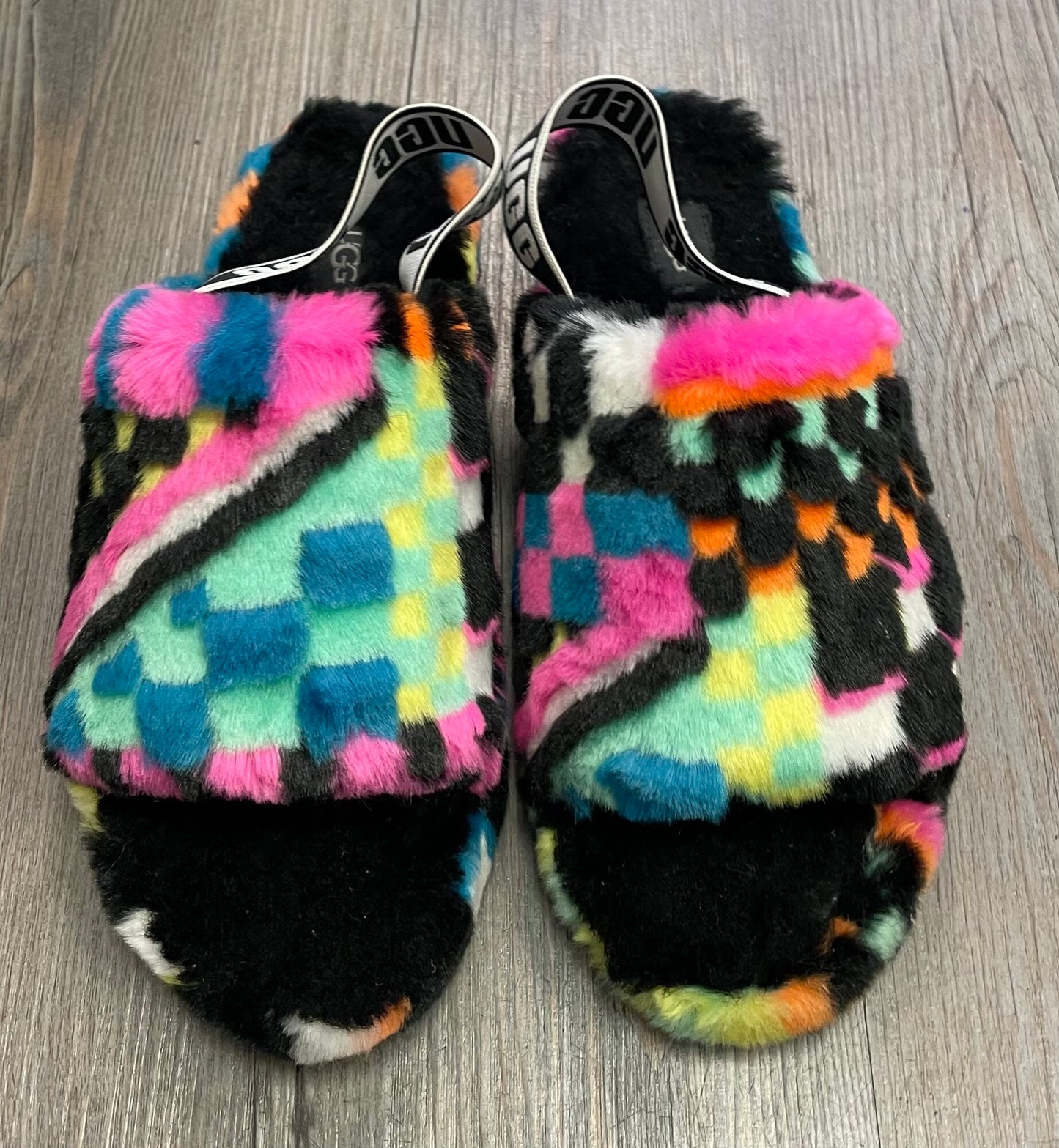 Multi  Ugg Women Fluff Slides, 8W