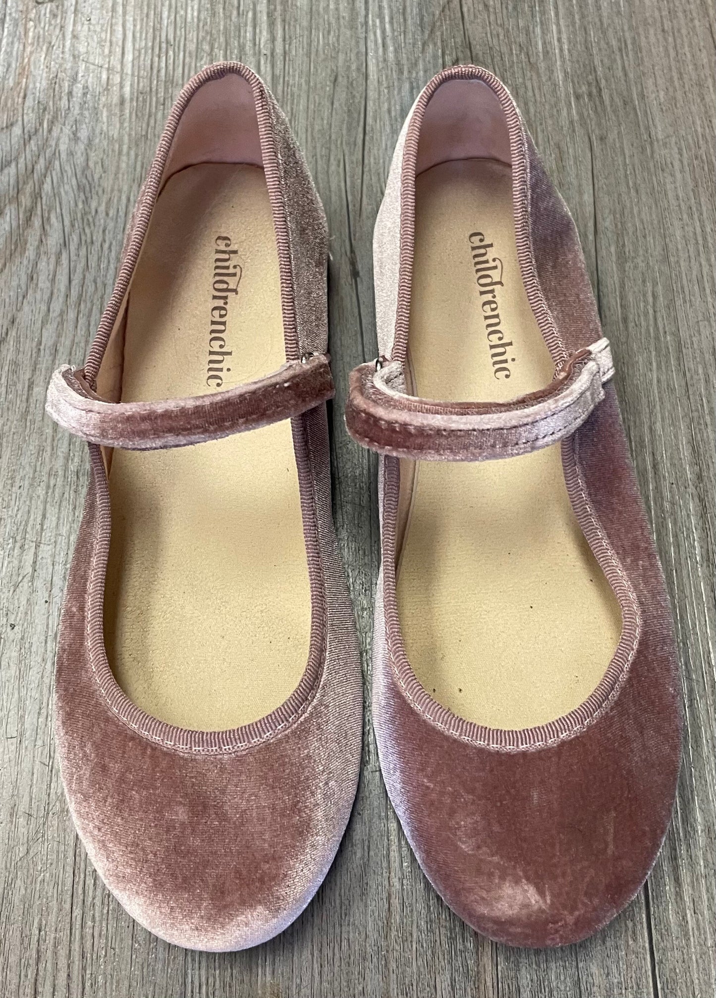 Rosegold  Childrenchic Velvet Shoes, 5Y
