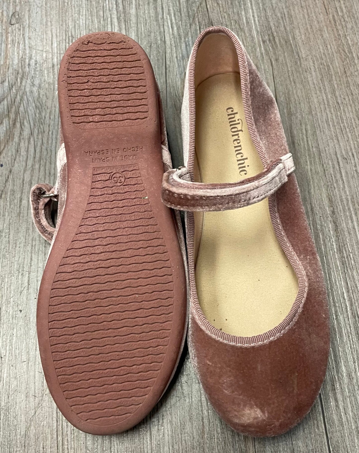 Rosegold  Childrenchic Velvet Shoes, 5Y