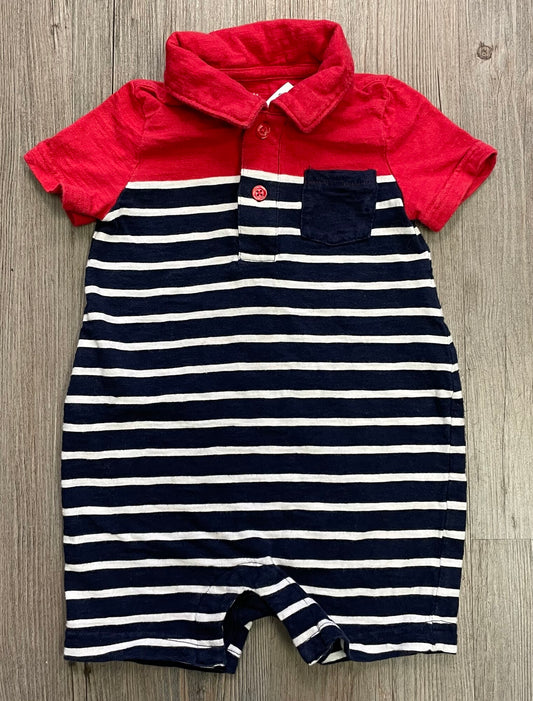 Navy/red  Baby Gap Polo Romper, 12-18M