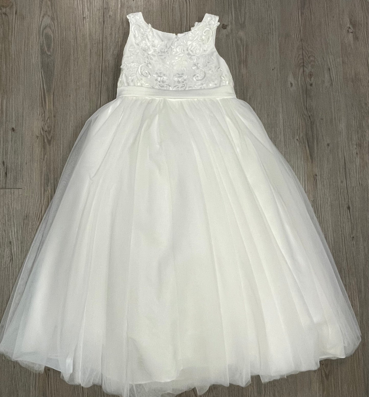 White  Azazie Flower Girl Dress, 5Y