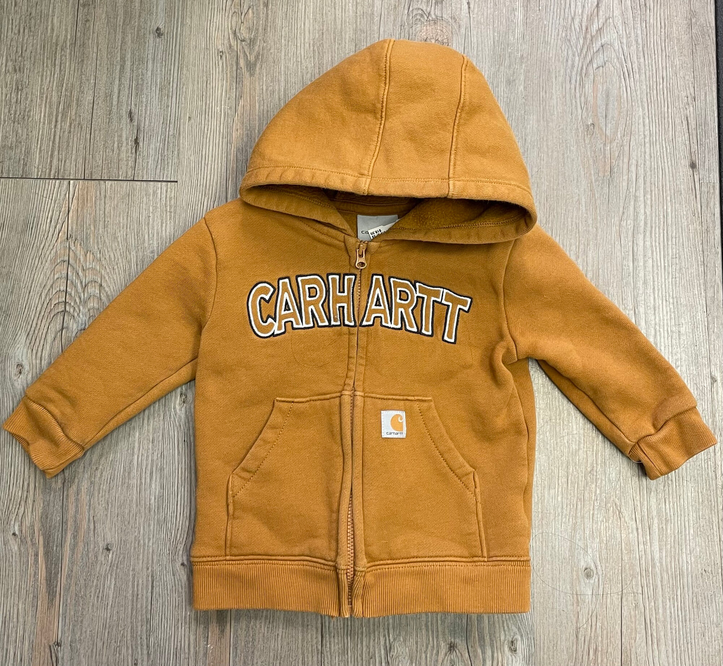 Brown  Carhartt Zip Hoodie, 12M