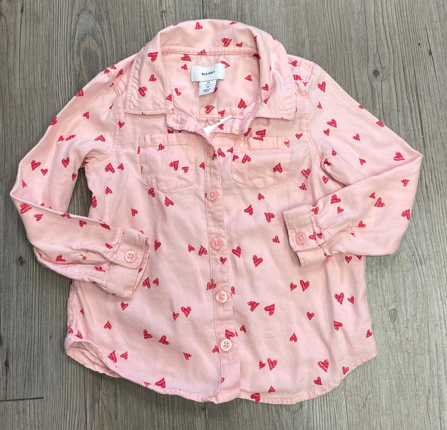 Coral  Old Navy Shirt LS, 3Y