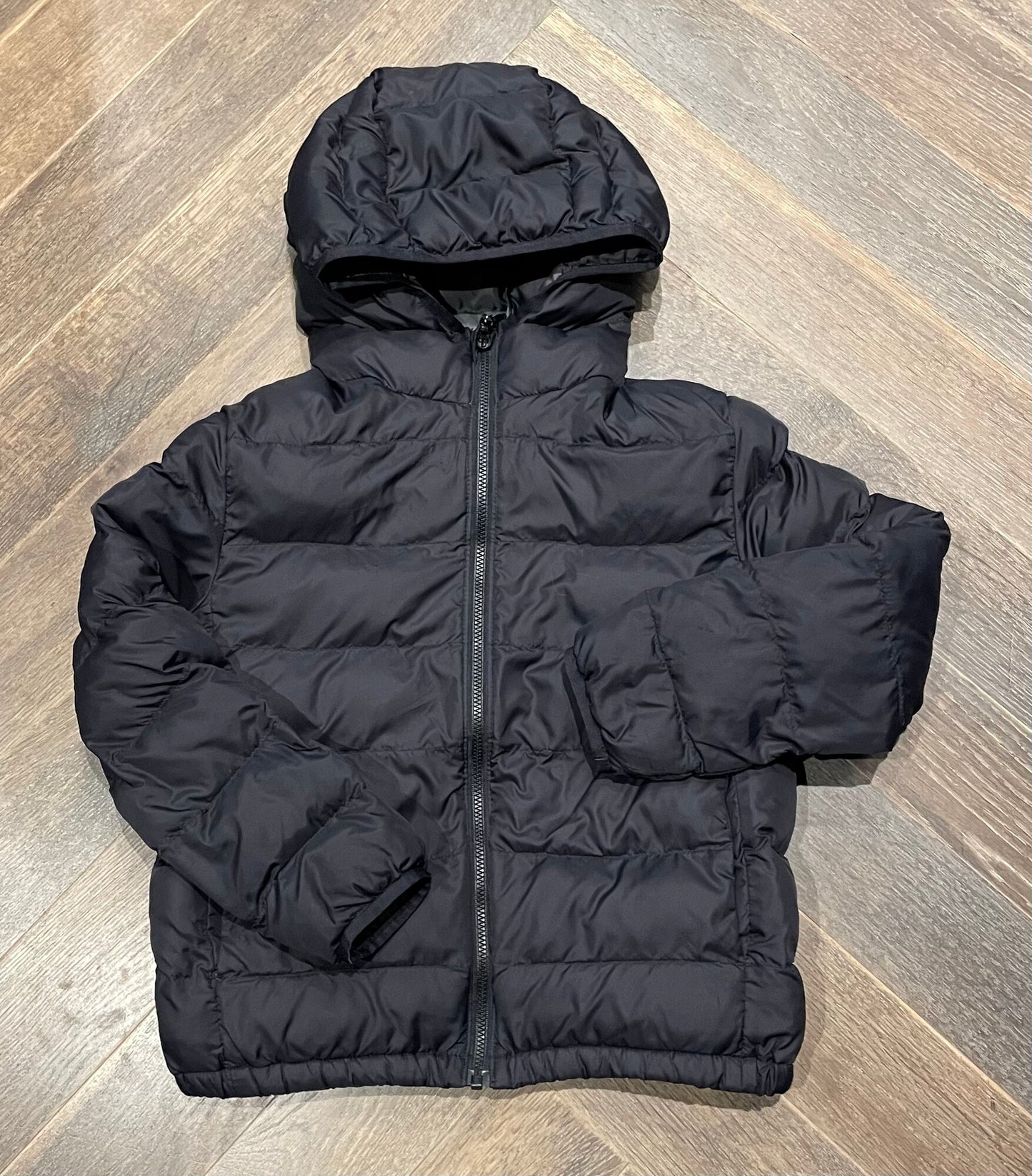 Black  Uniqlo Pufftech  Jacket, 7-8Y