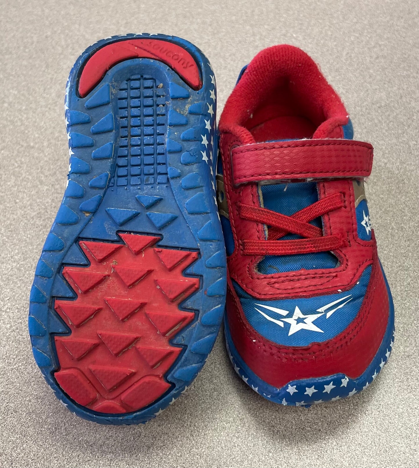 Red/blue  Saucony Velcro Shoes, 5.5T