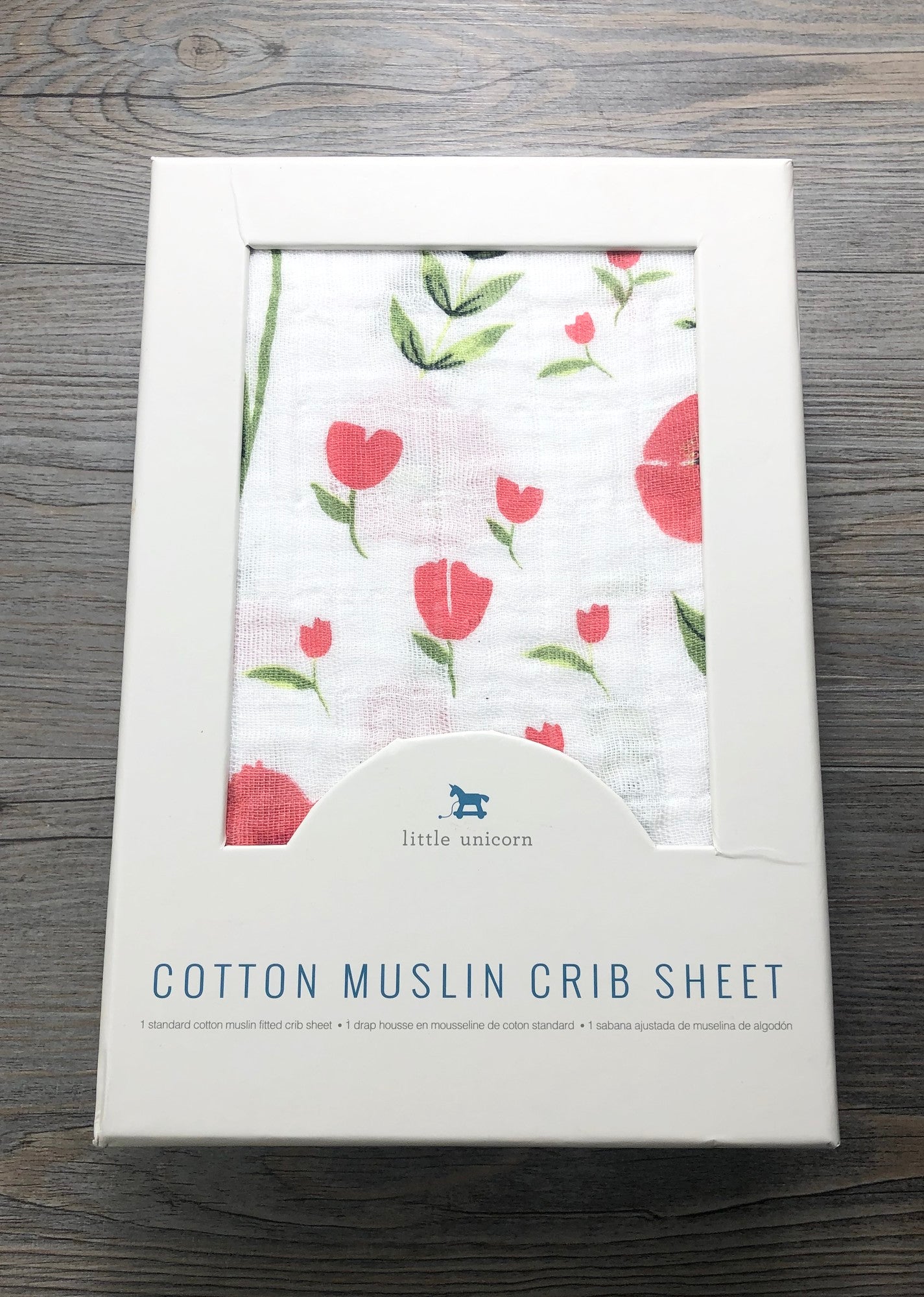 Floral  Little Unicorn Muslin, Crib Sheet