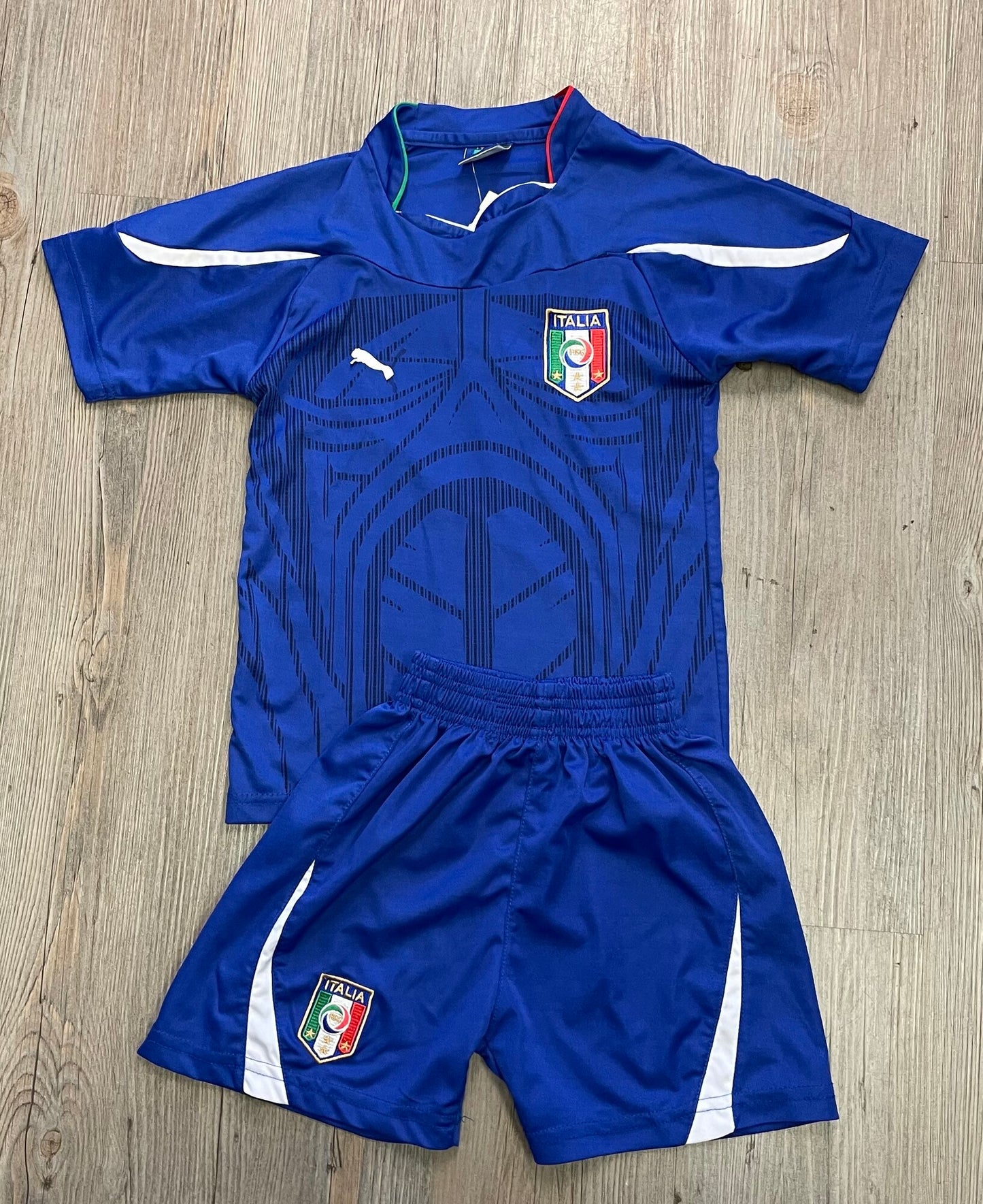 Blue  Italy Soccer Jersey Set, 4-5Y