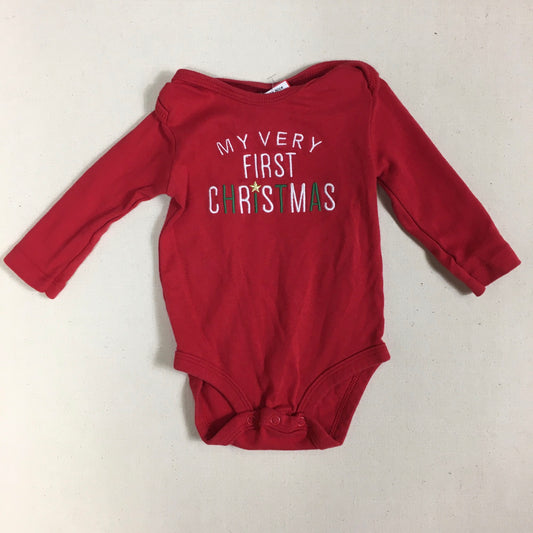 Red  Carters  Christmas Onesie, 6M