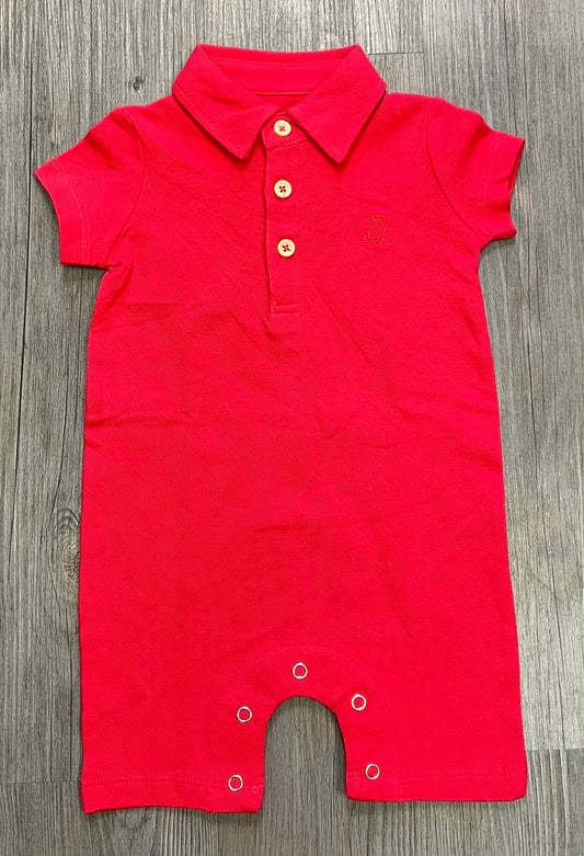 Red  Me & Henry Polo Onesie, 12-18M