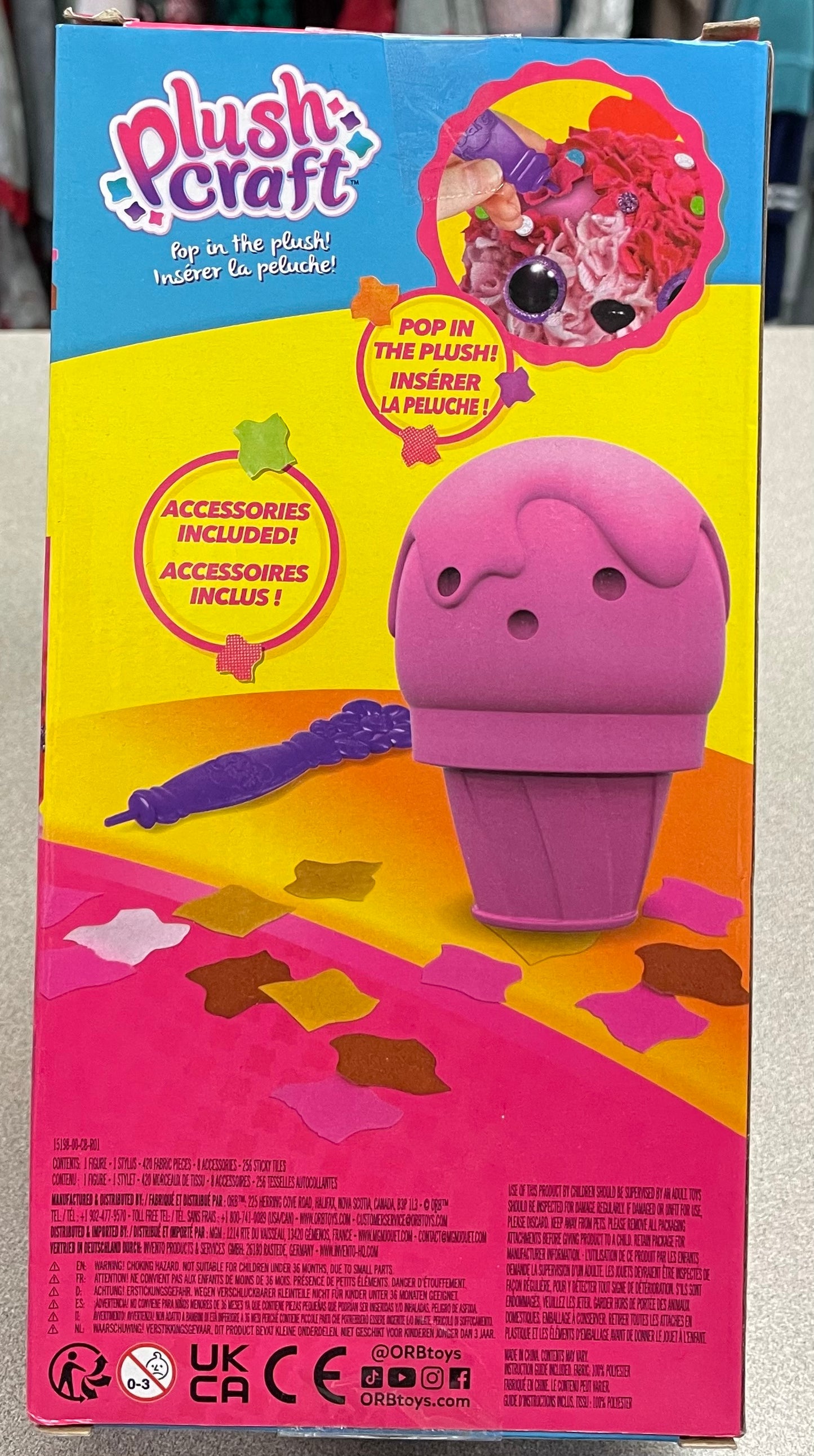 Multi  Plush Craft Pop In The Pl, NEW