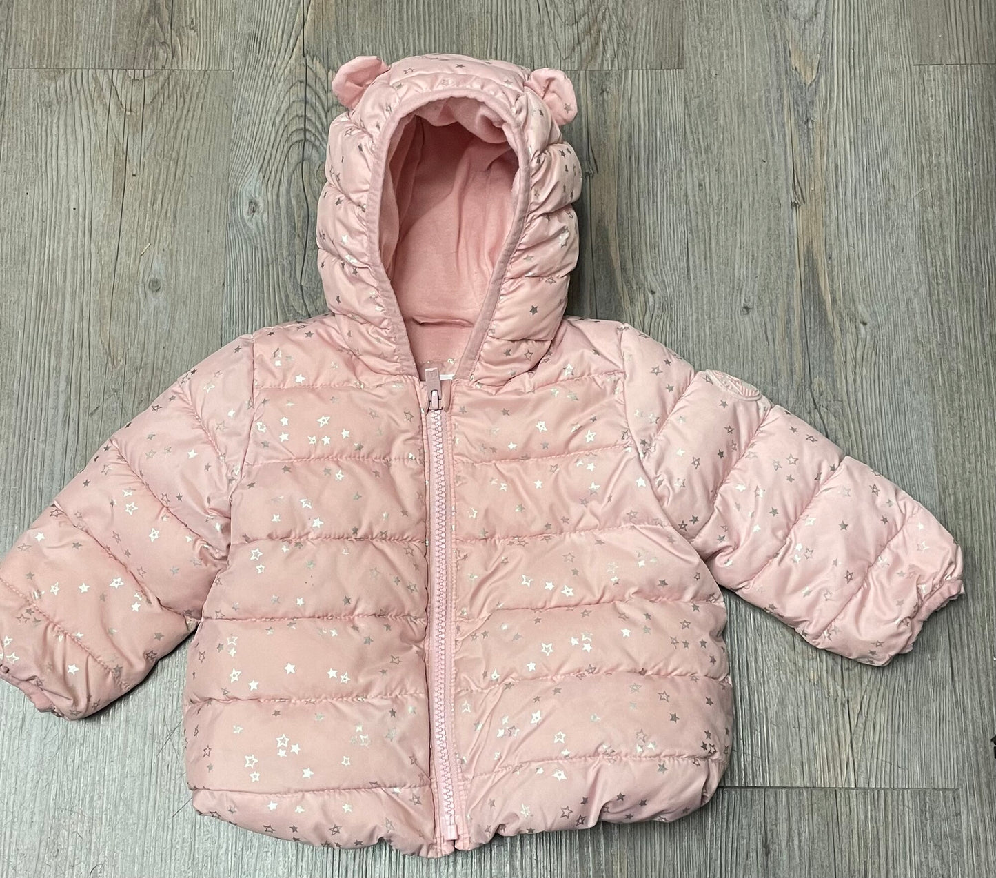 Pink  Gap Puffer Jacket, 12-18M