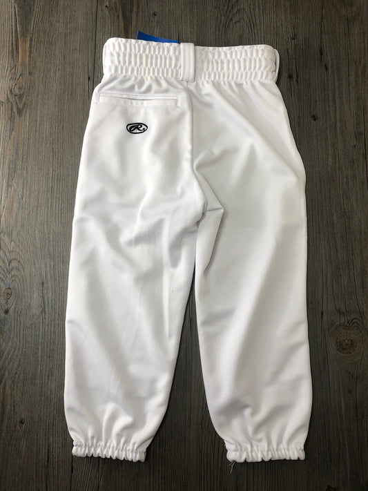 White  Baseball Pants, 3-4Y