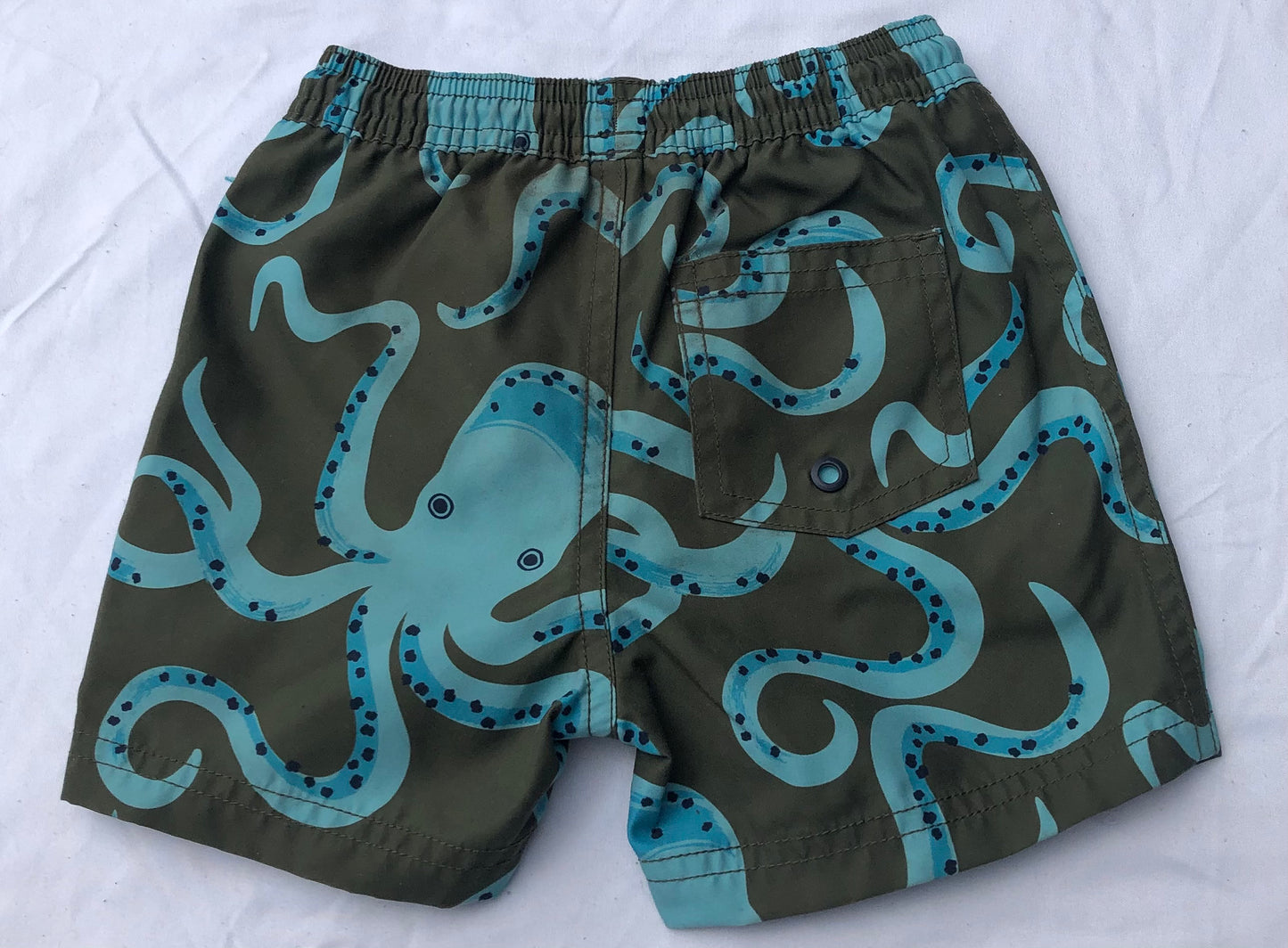 Olive/bl  Tea Swimming Trunks, 12-18M