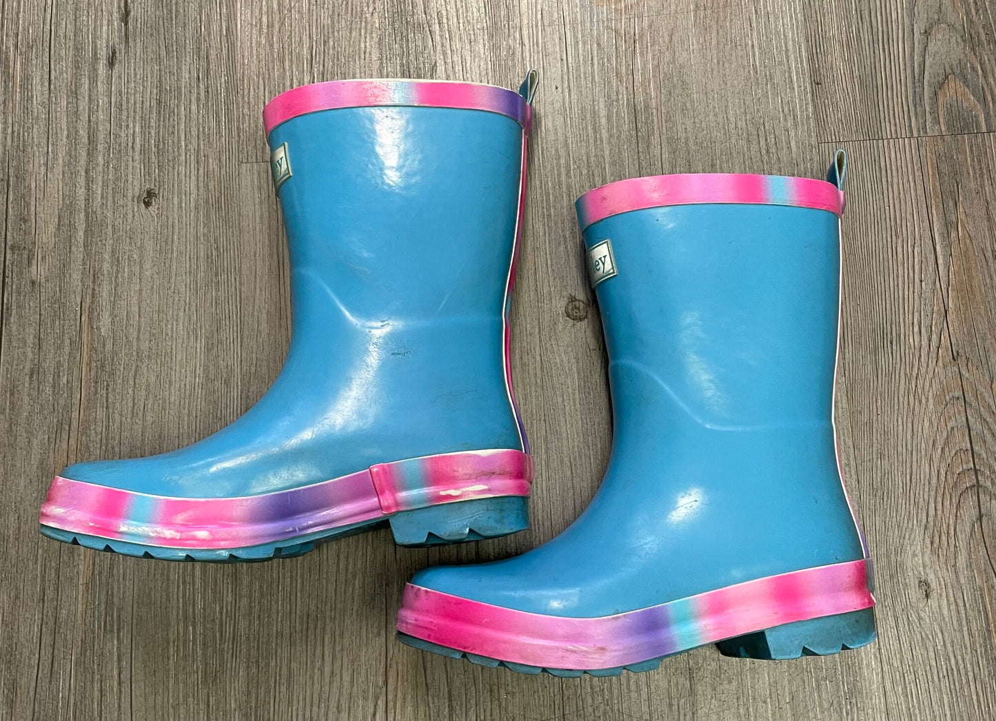 Blue  Hatley Rain Boots, 13Y