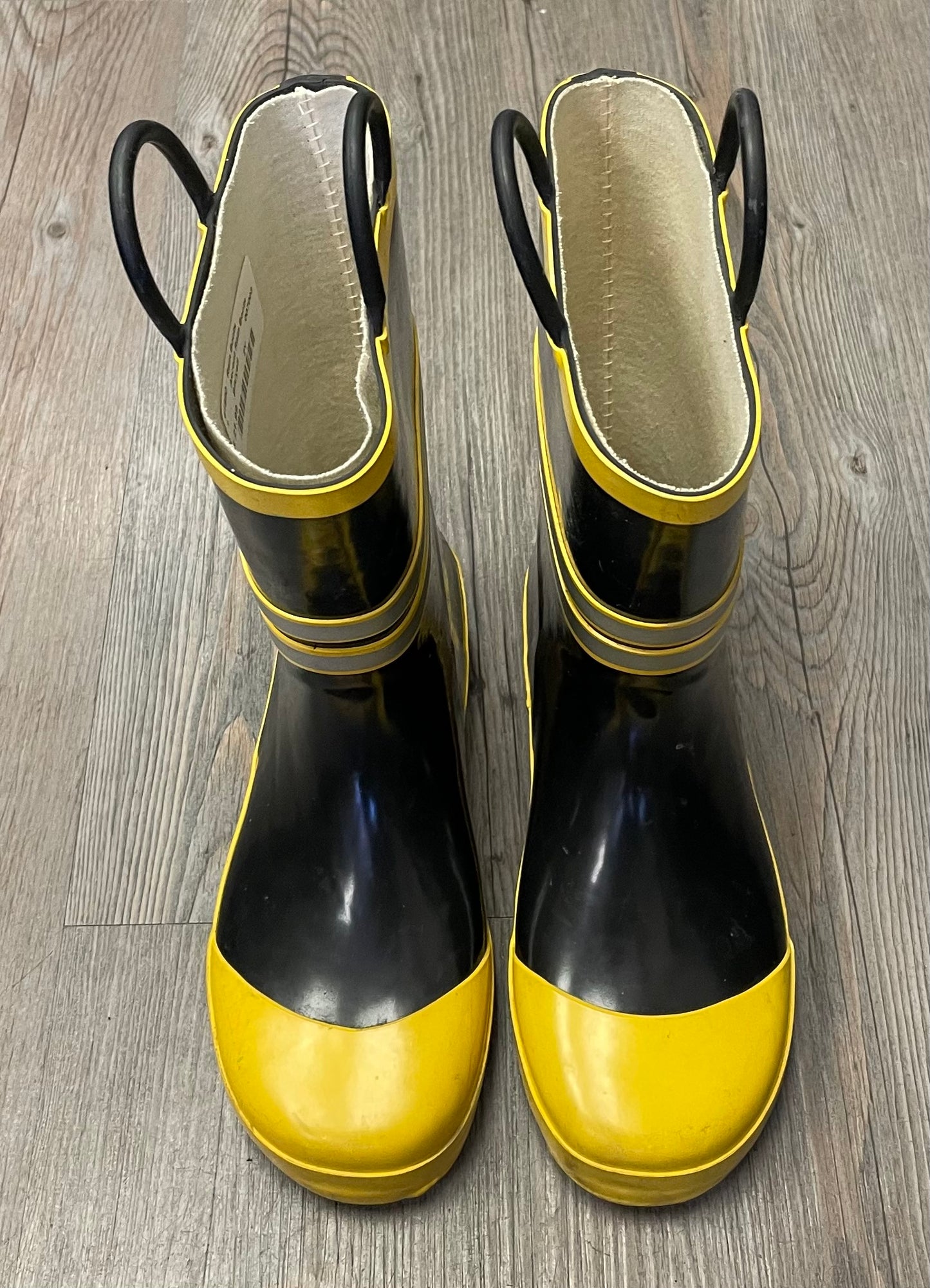 Blk/yell  Ascent Rain Boots, 2Y