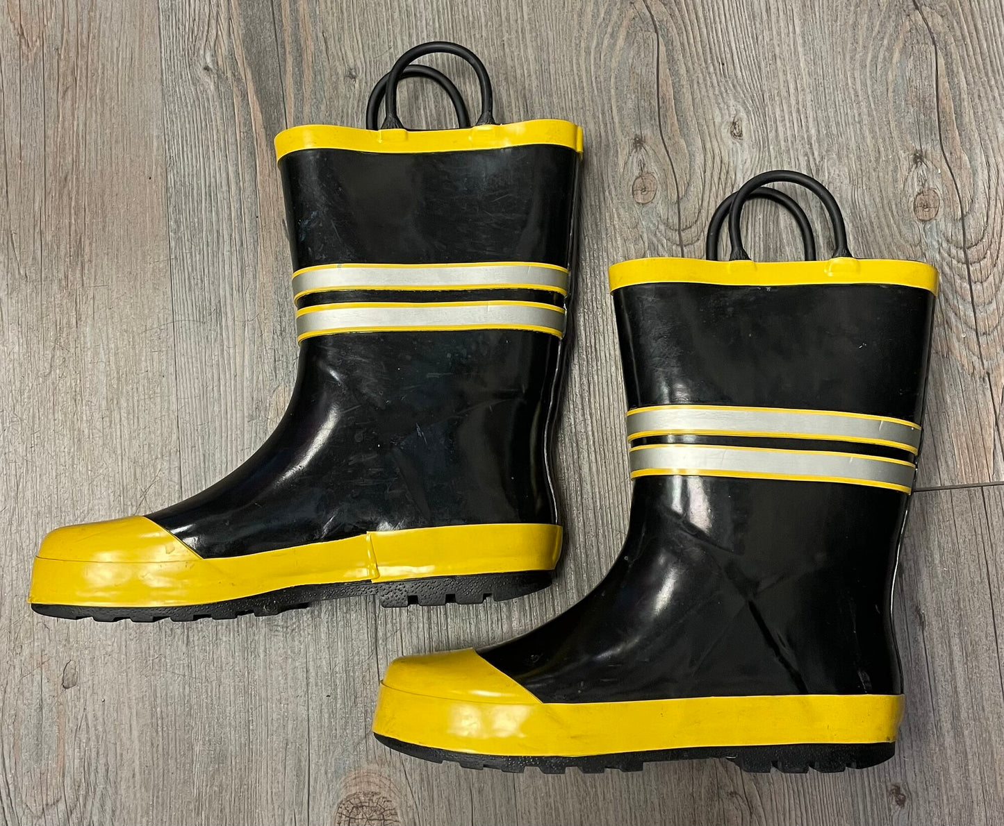 Blk/yell  Ascent Rain Boots, 2Y