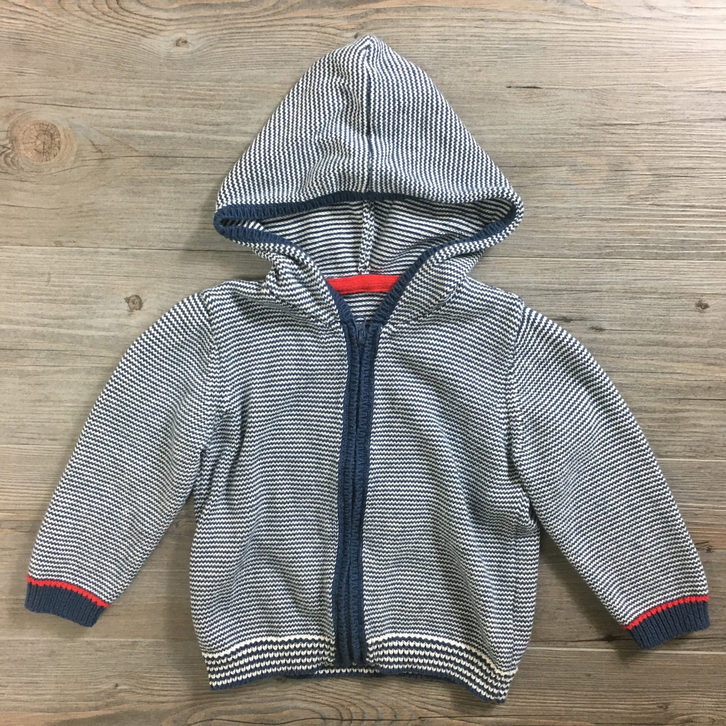 Multi  Striped Zip Up Hoodie, 12-18M