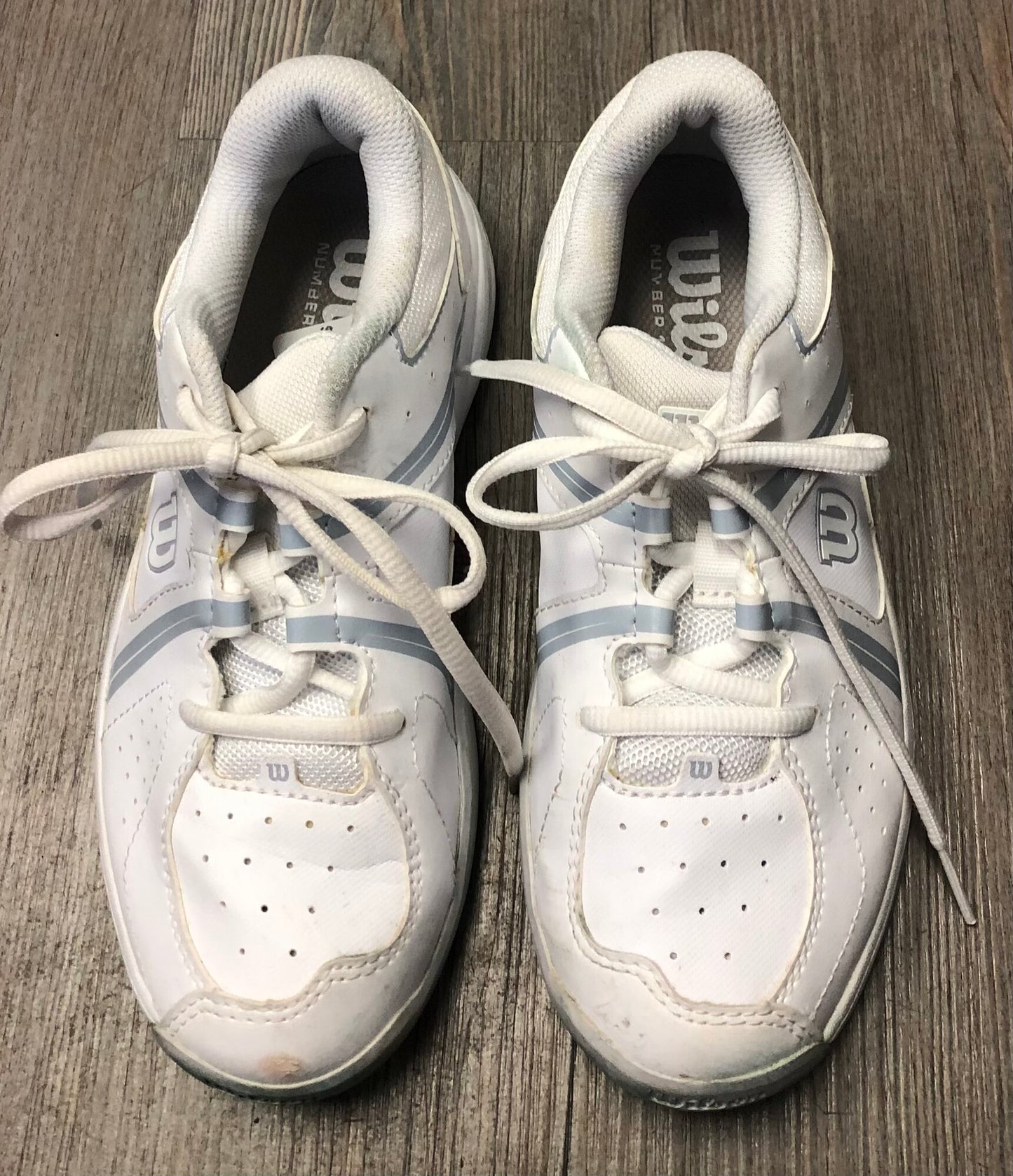 White  Wilson Tennis Shoes, 3Y