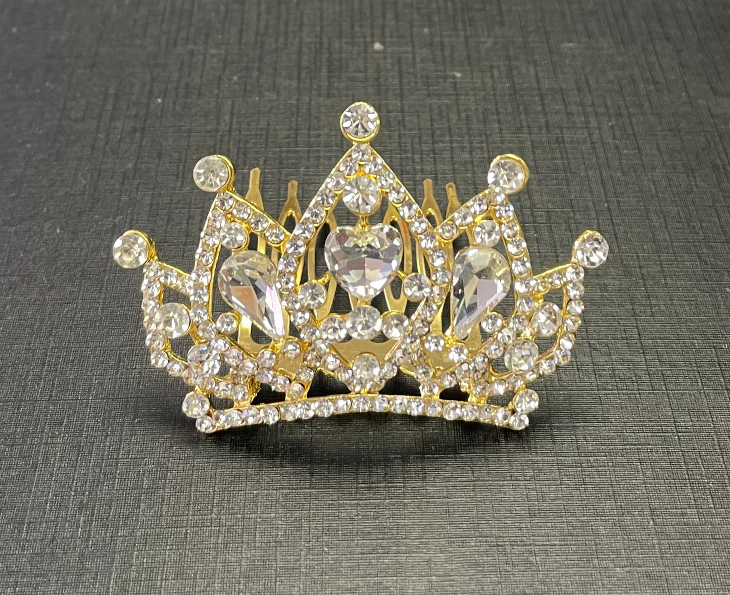 Gold  Tiara - Jeweled #1, Hair Clip