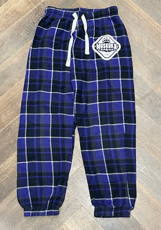 Purple  Muskoka Bear Comfy Pants, 6-8Y
