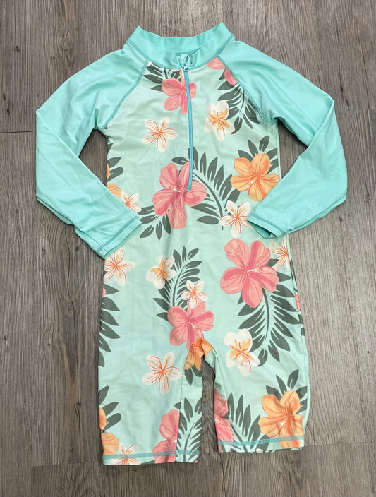 Floral  Bathing Suits One Piece, 6-7Y