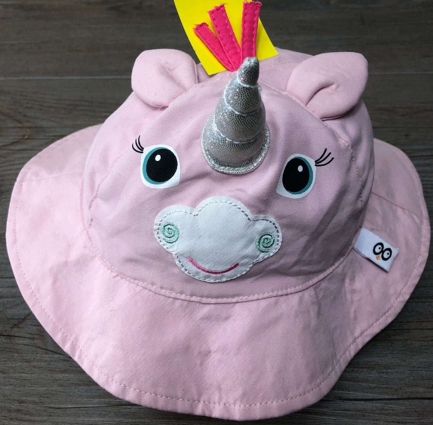 Pink  Unicorn W Chin Strap, 3-6M