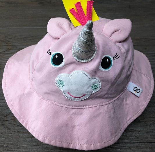 Pink  Unicorn W Chin Strap, 3-6M