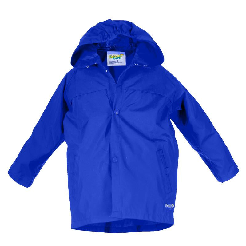 Blue  Splashy Rain Jacket, 5-6Y