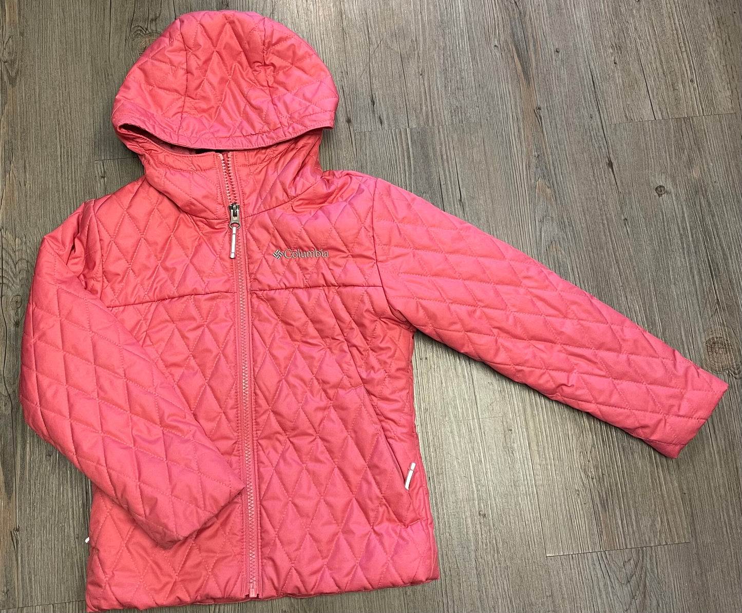 Pink  Columbia Quilted Fleeceli, 6Y
