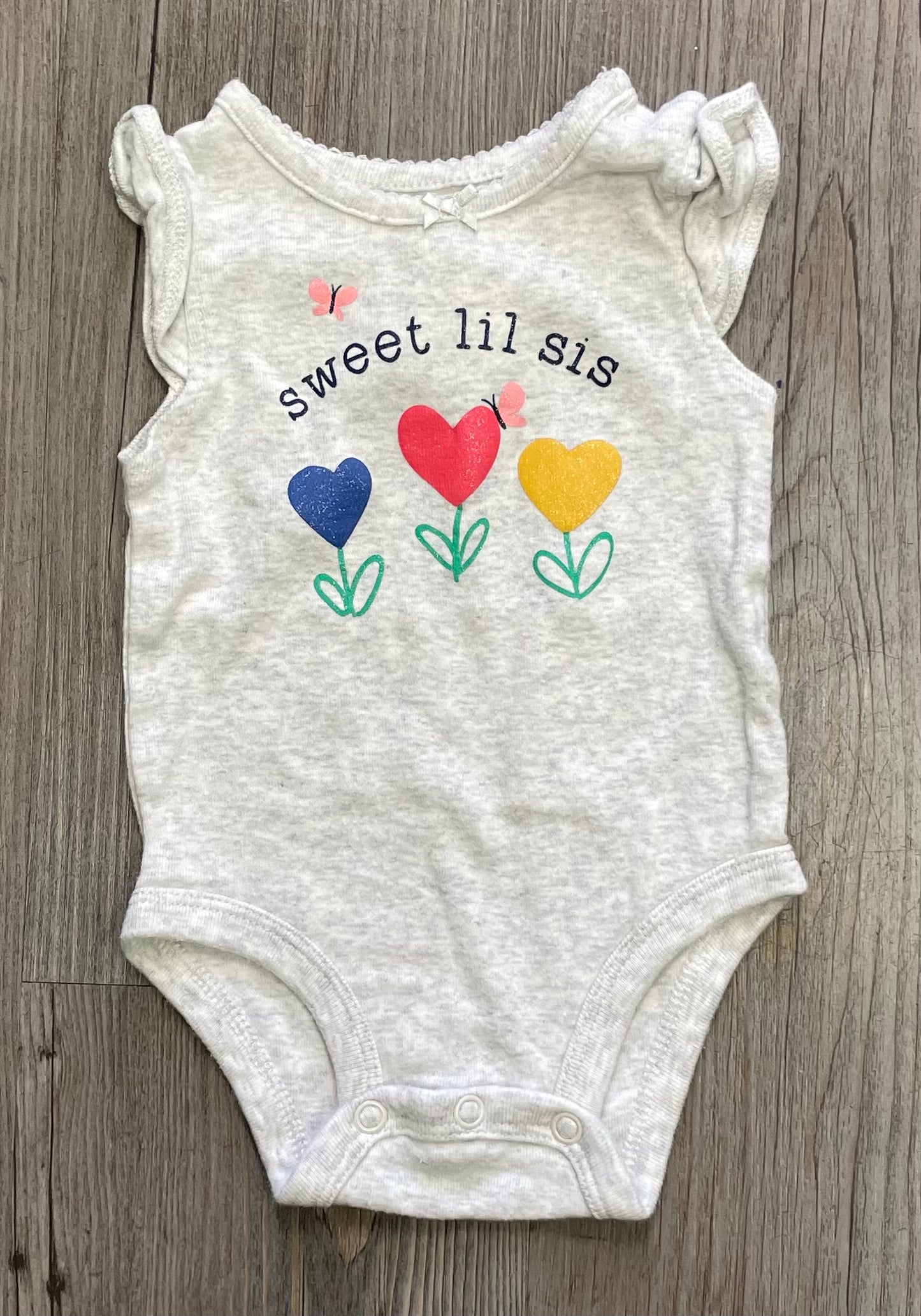 Grey  Carters Onesie, 3M