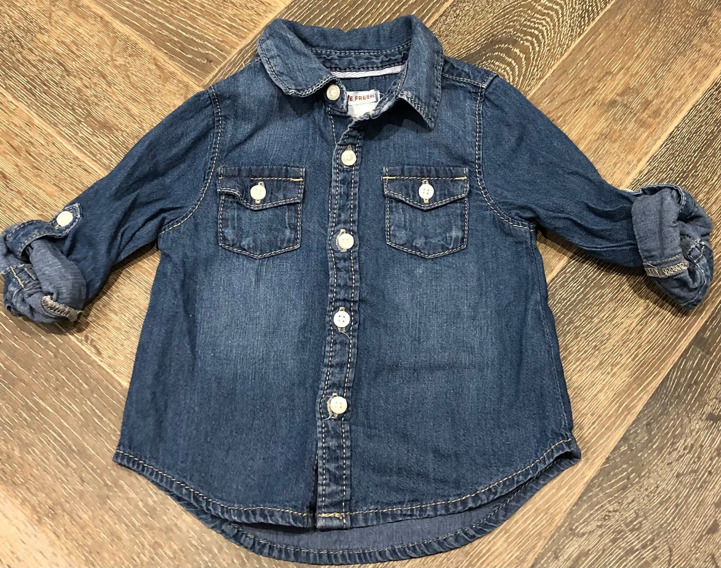 Blue  Joe Fresh Denim Shirt, 6-12M