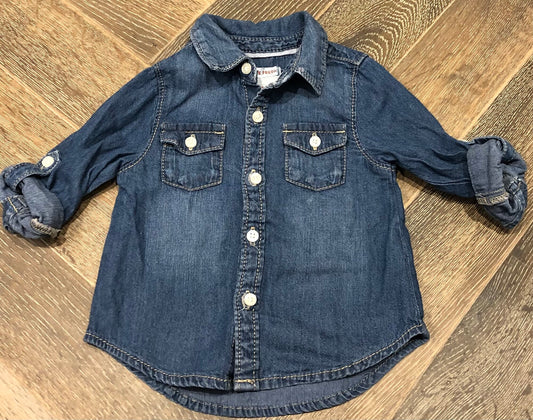 Blue  Joe Fresh Denim Shirt, 6-12M