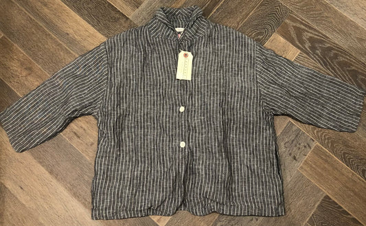 Charcoal  Bella B Linen Shirt, 5-6Y