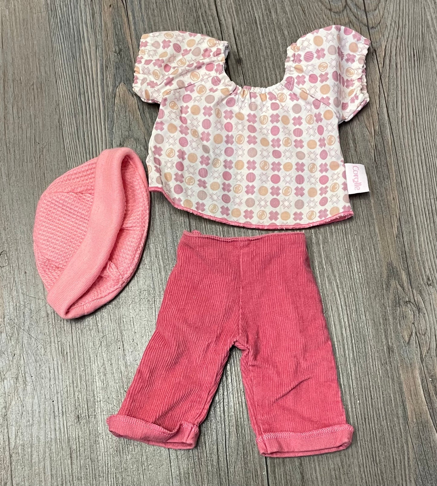 Pink  Corolle Doll Clothing Set, 3pcs
