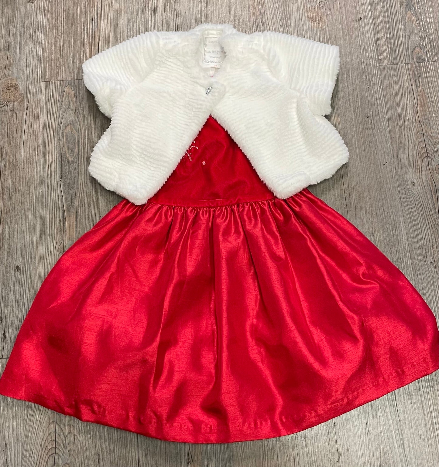 Red  Gymboree Velour Dress, 4Y