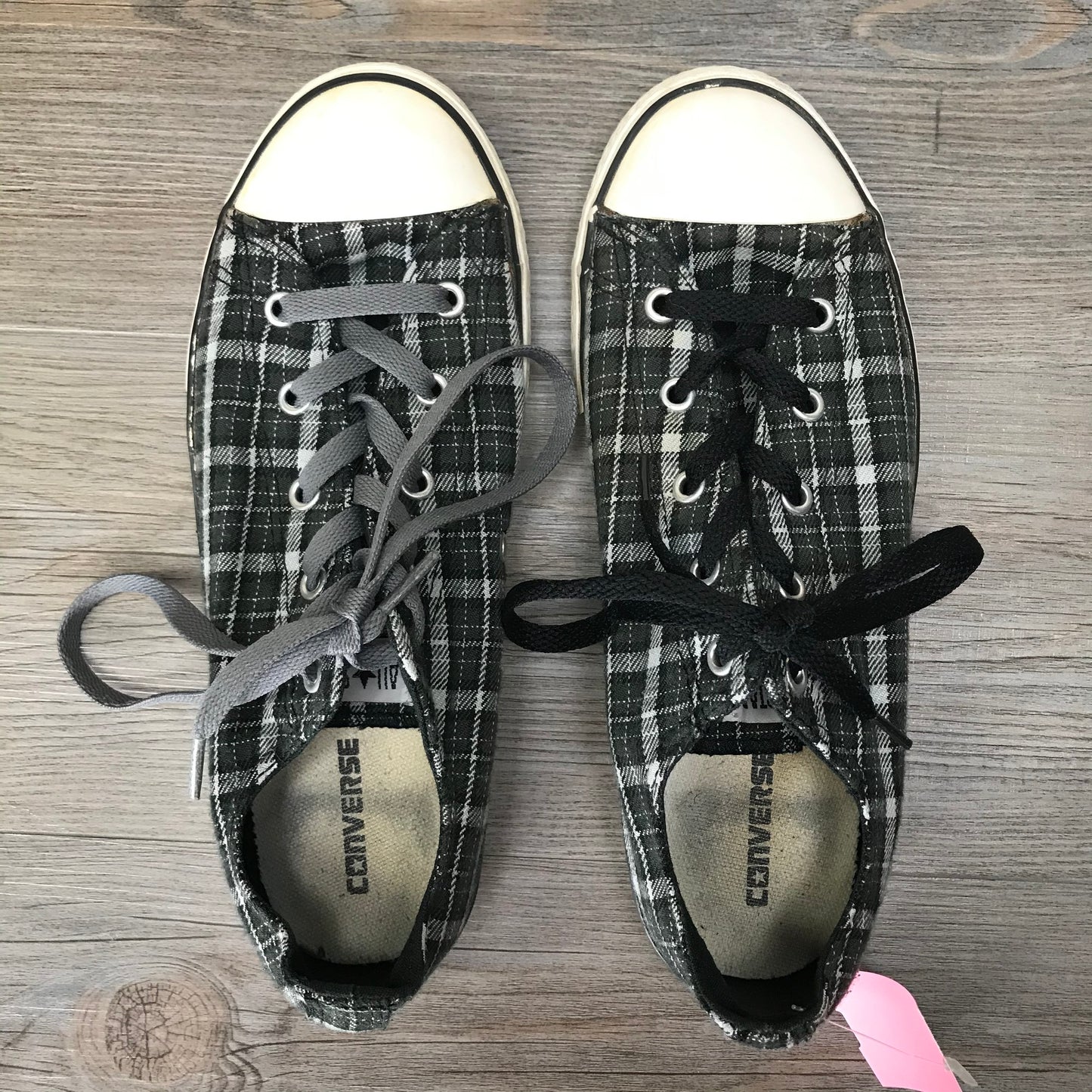 Plaid  Converse Lace Up Sneaker, 5Y