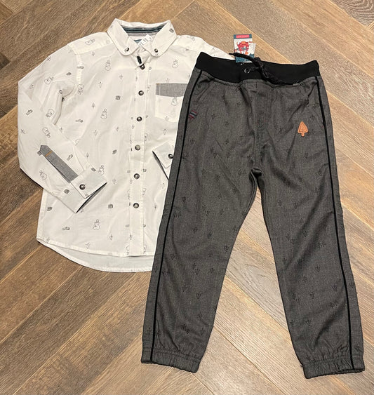 Grey/Wht  Souris Mini 2 Pcs Set, 6Y