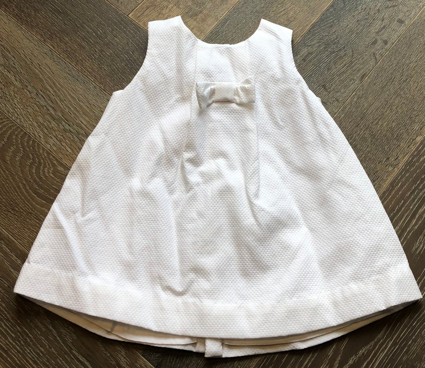 White  Jacadi Dress, 6M