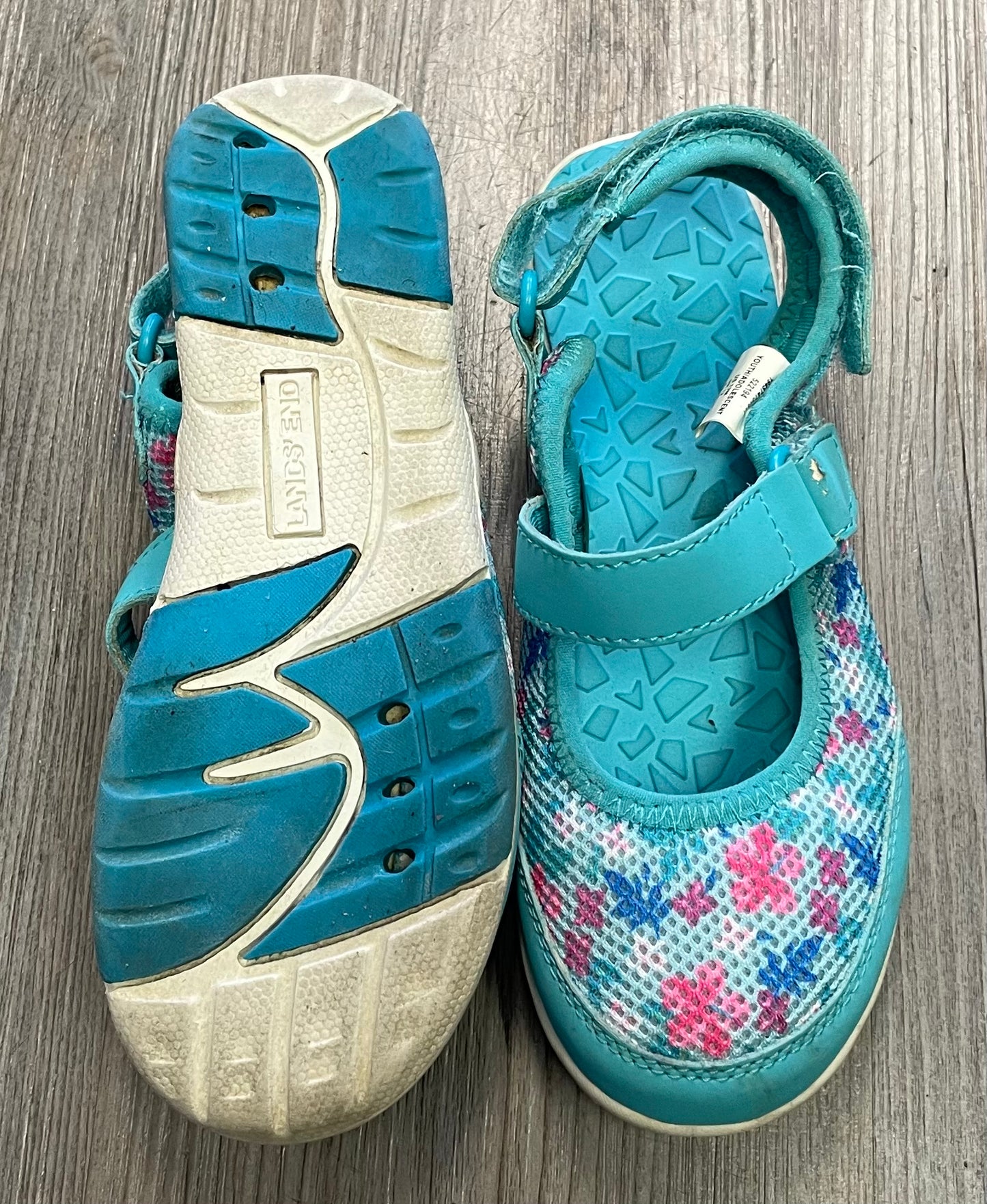 Blue  Lands End Sandals, 13Y