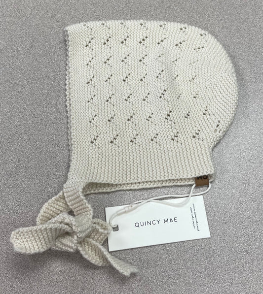 Natural  Quincy Mae Knit Bonnet, 3-6M