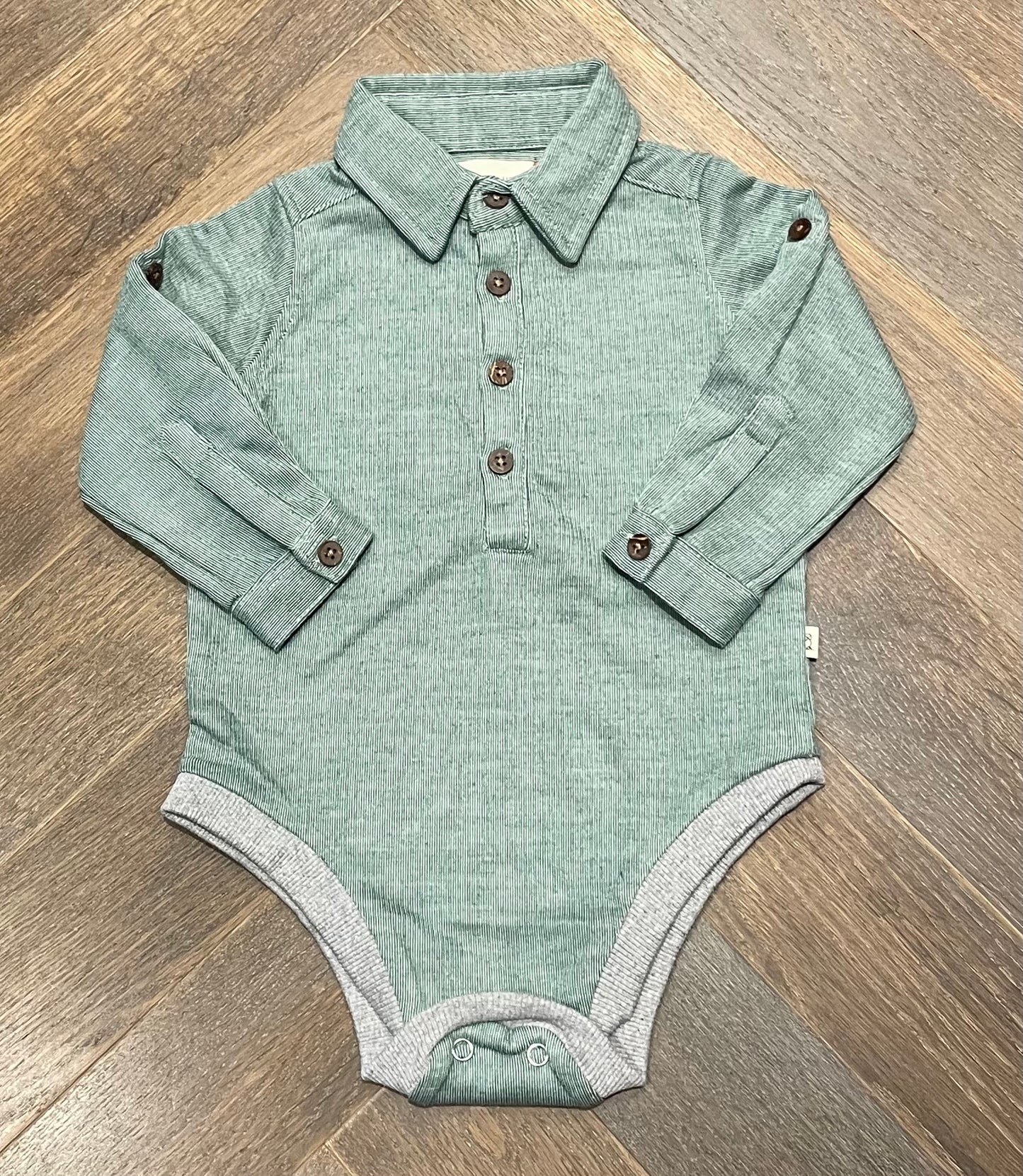 Green  Me & Henry Onesie Top, 9-12M