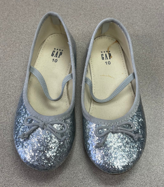 Silver  Gap Glitter Shoes, 10T