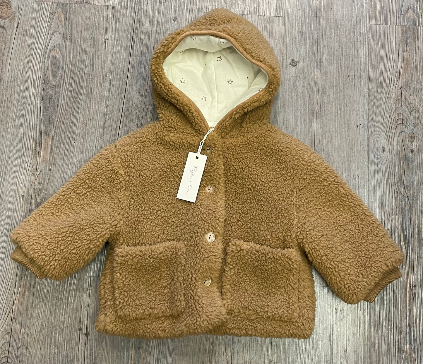 Brown  Rylee+cru Shearling Coat, 6-12M