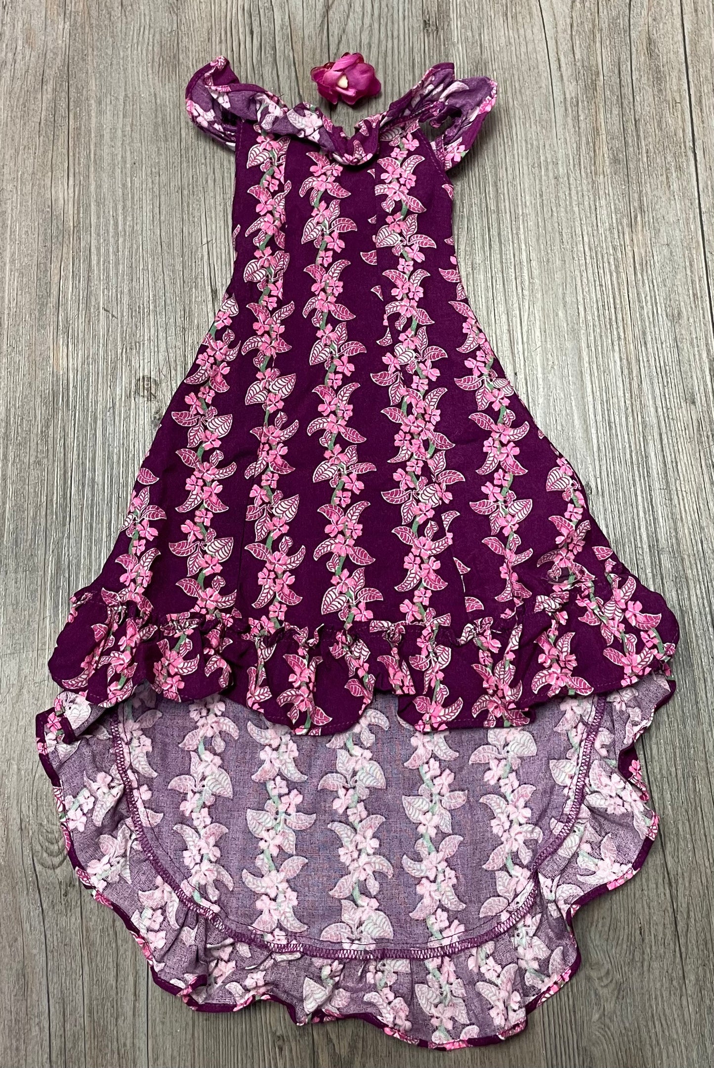 Floral  Doll Dress  & Hair Clip, 18 Inch
